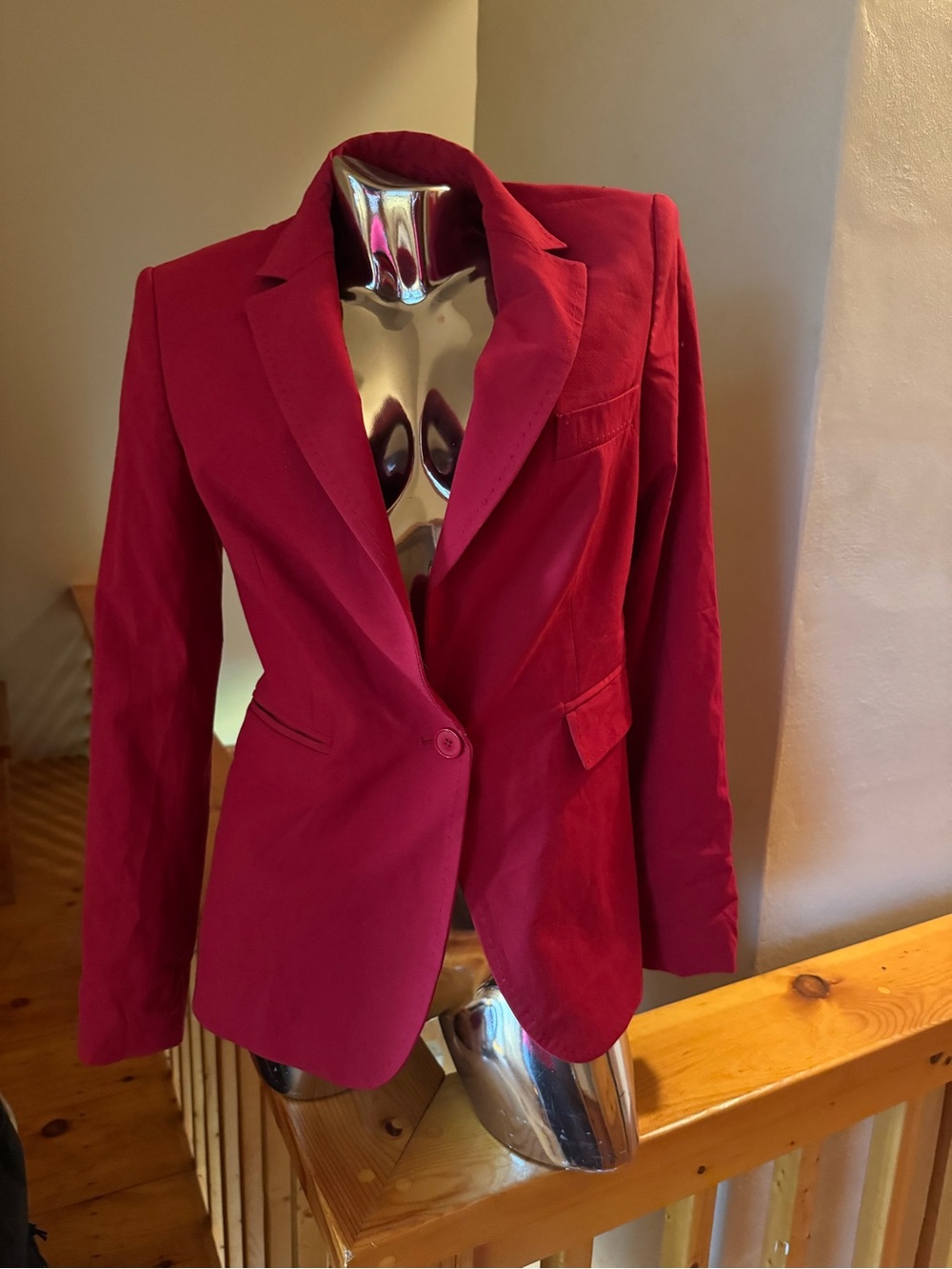 Victoria's Secret Red Single-Button Blazer